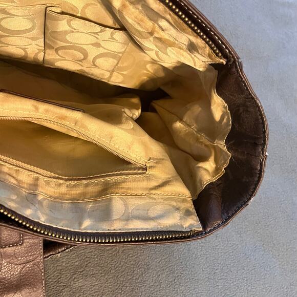 Coach Brown and Cream Satchel - Picture 13 of 13